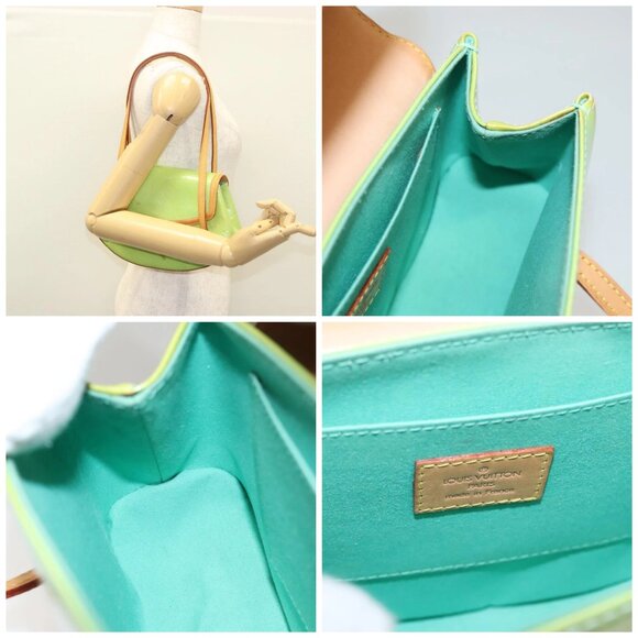 LOUIS VUITTON Vernis Biscayne Bay PM Shoulder Bag Peppermint - Picture 16 of 16